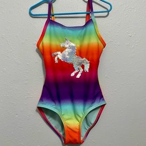 Cat & Jack Girls Rainbow Swimsuit